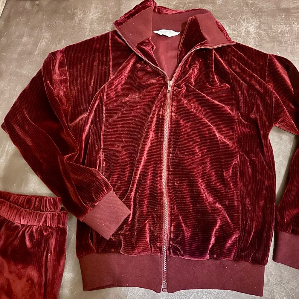 Authentic Christian Dior  Burgundy Tracksuit - Picture 2 of 3